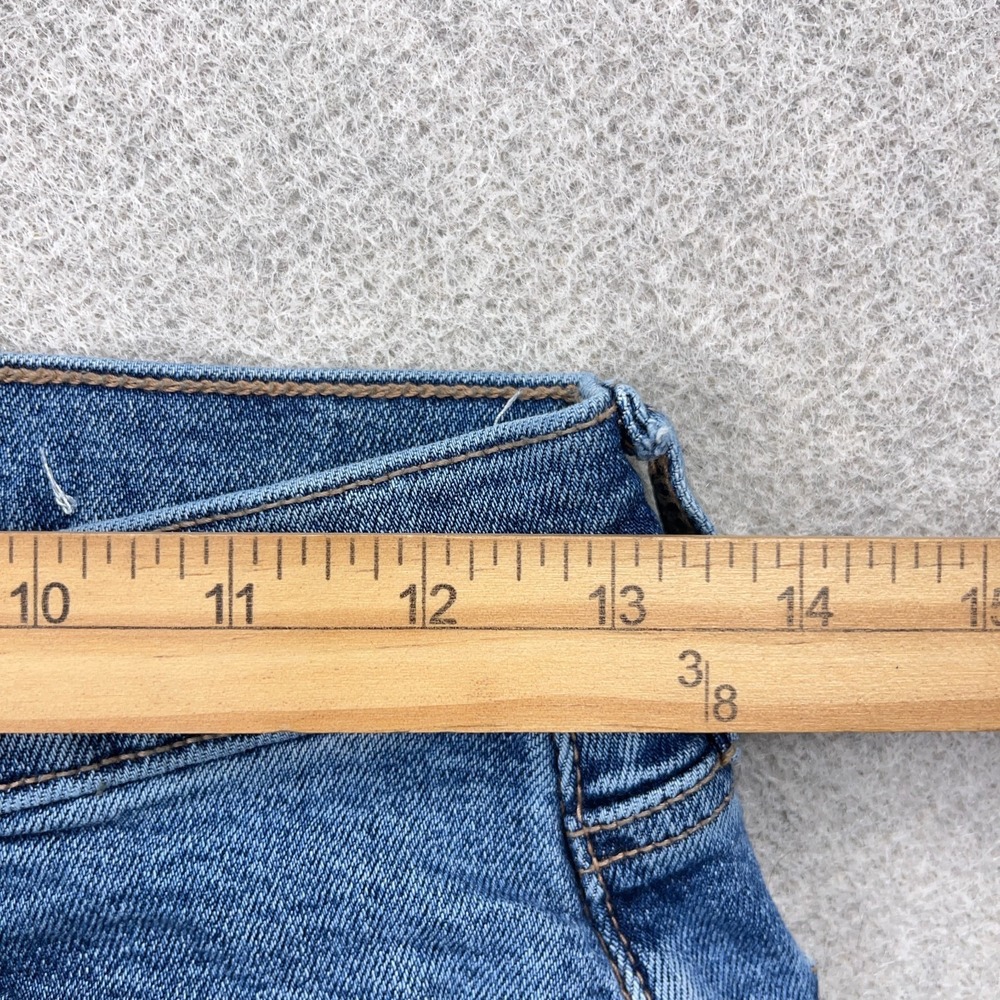 American Eagle Jeans Women 2 Long 90s Straight Leg Med Wash Stretch Denim - Picture 11 of 12